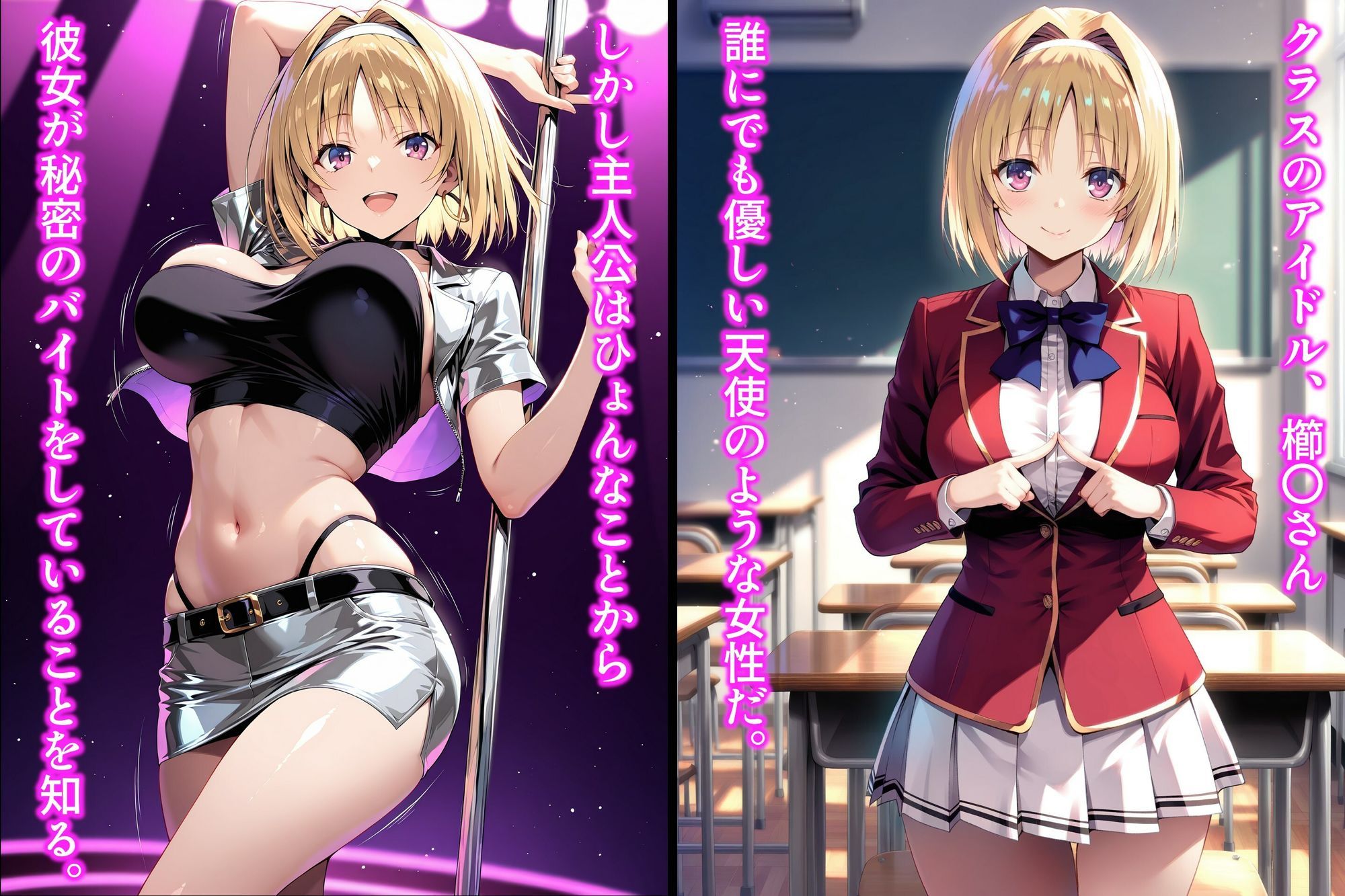 サンプル画像1:クラスの天使を脅そうとしたら悪魔だった(CreaTeSun) [d_673327]