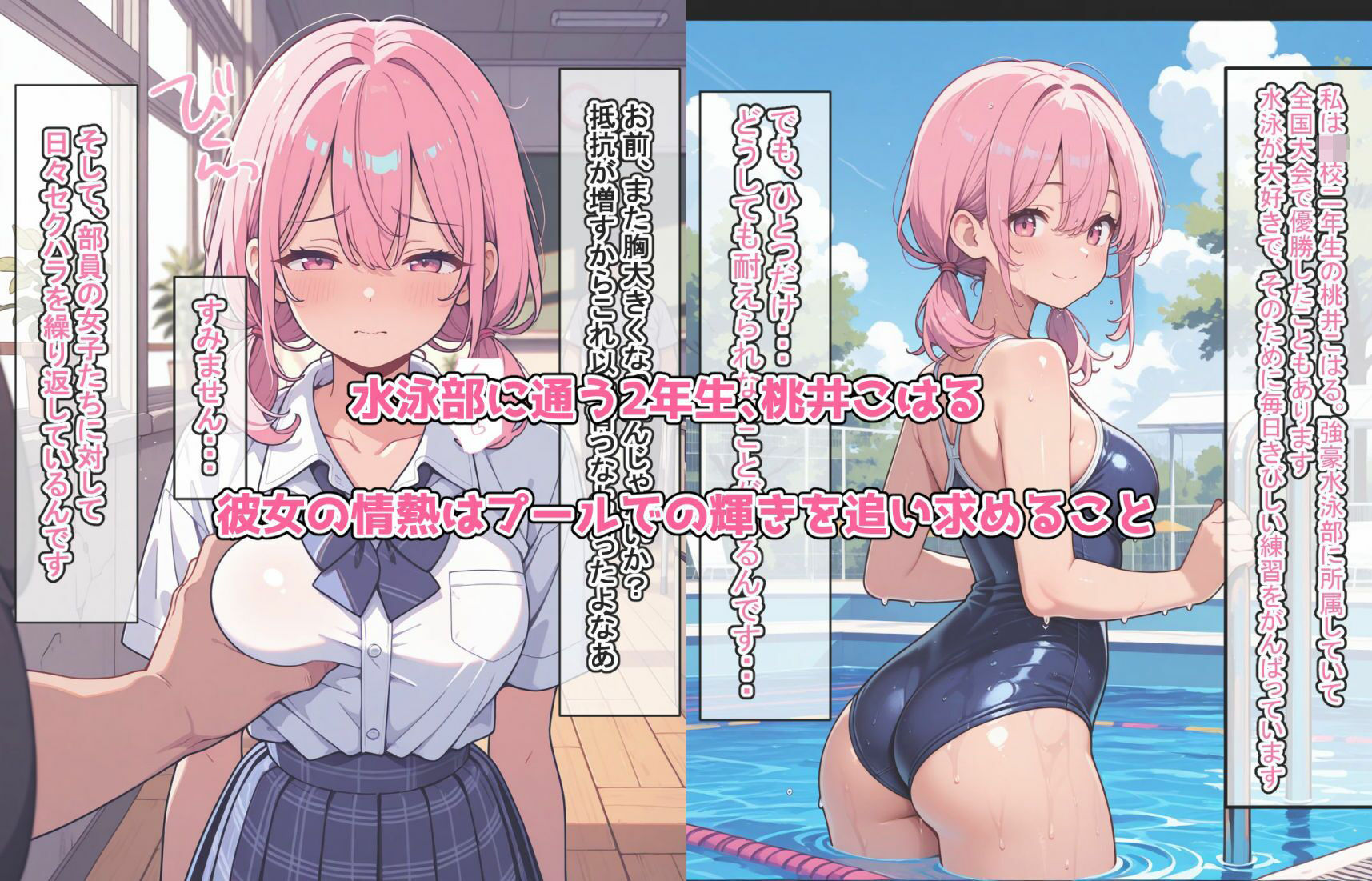 サンプル画像1:水泳部の闇:恥辱の個別レッスン(AIおぱいん屋) [d_673403]