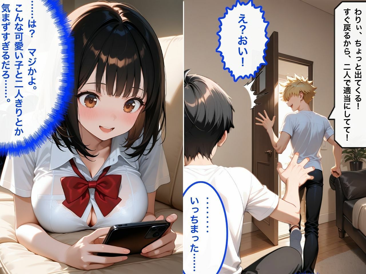 親友の巨乳妹に誘惑されて背徳の中出しセックス 画像2