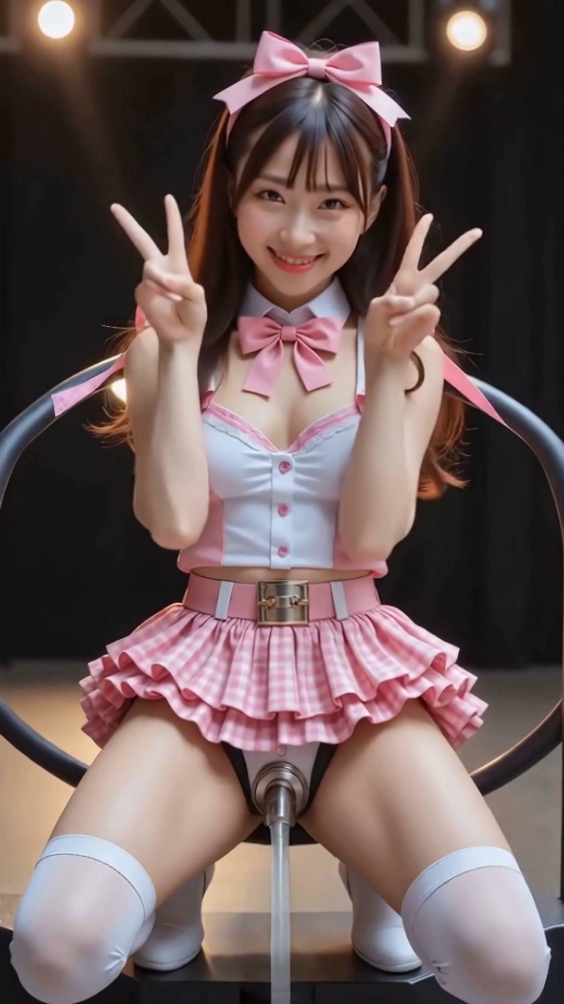 サンプル画像4:【動画】限界突破 精〇で投票！清純アイドルのお楽しみ抽選会(あゆみのお絵かき) [d_673630]