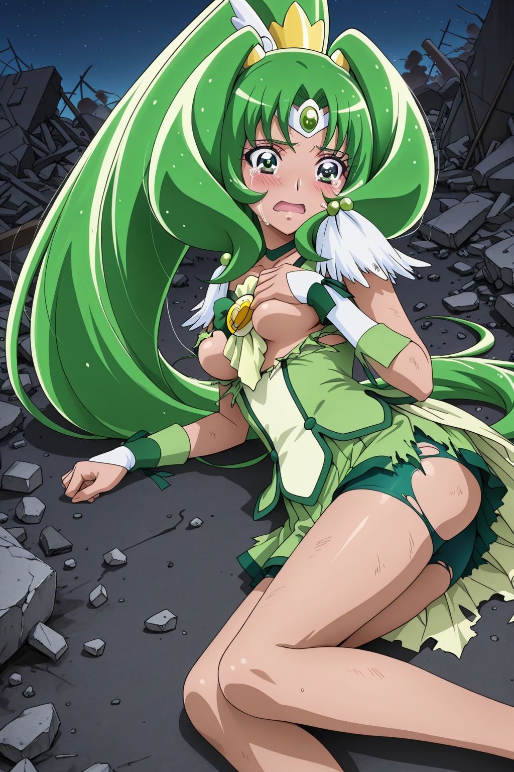 サンプル画像4:変身ヒロイン×辱 スマイルプ●キュア！  キュ●マーチ敗北初セックス(ライトフィニッシュ) [d_673799]