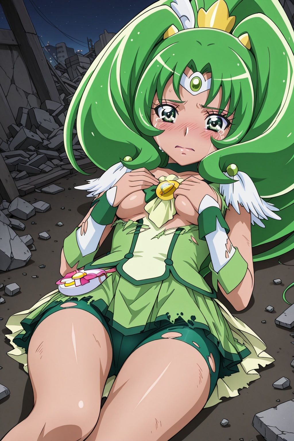 サンプル画像5:変身ヒロイン×辱 スマイルプ●キュア！  キュ●マーチ敗北初セックス(ライトフィニッシュ) [d_673799]