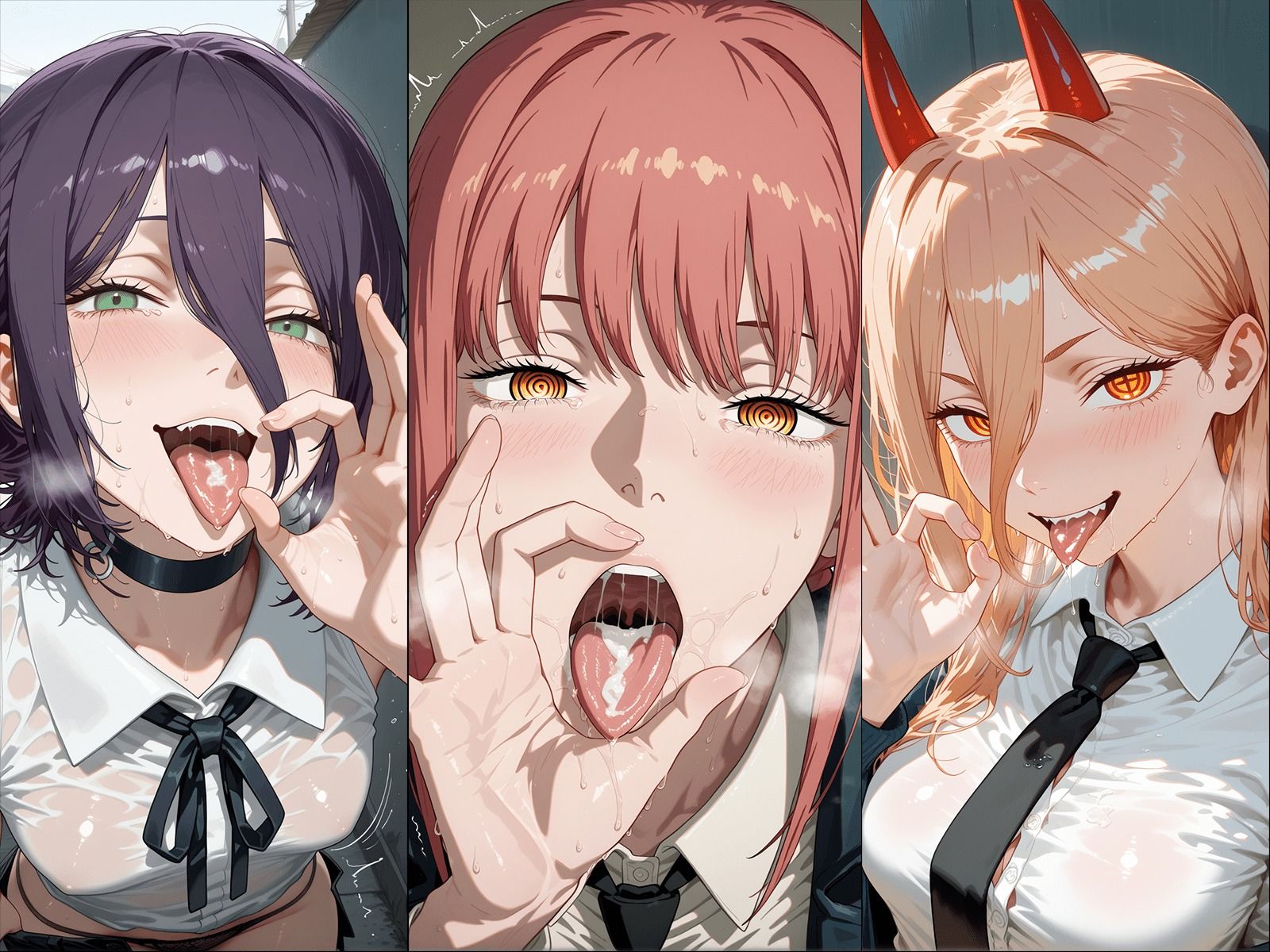 サンプル画像1:ヒロインに抜いてもらうCG集！ -チェン〇ーマン編-(どんどこ) [d_673824]