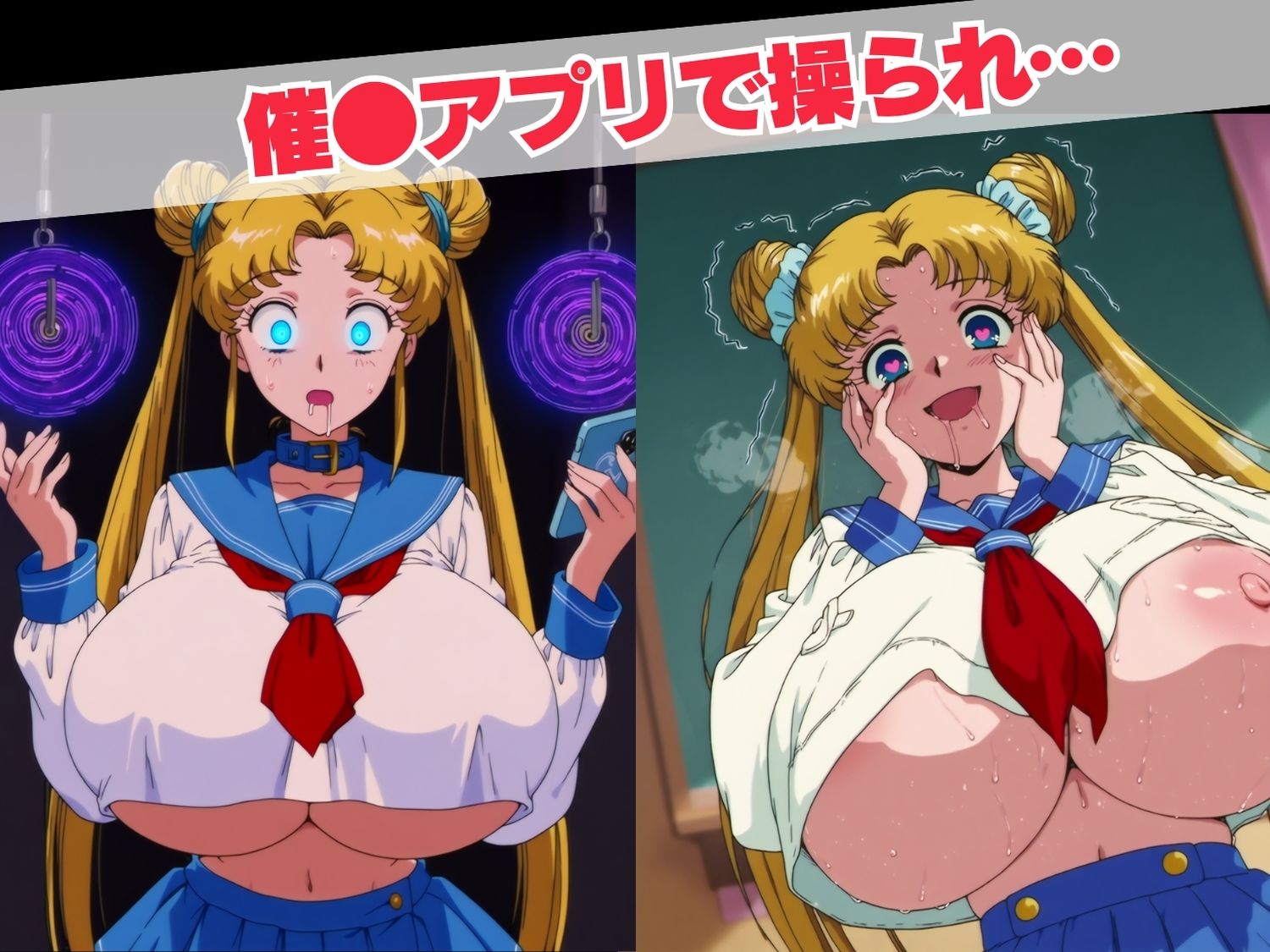 サンプル画像1:【催◯・寝取られ】もしも…月● うさぎが、デカ尻＆爆乳だったら…(恋のミラーボール) [d_673828]