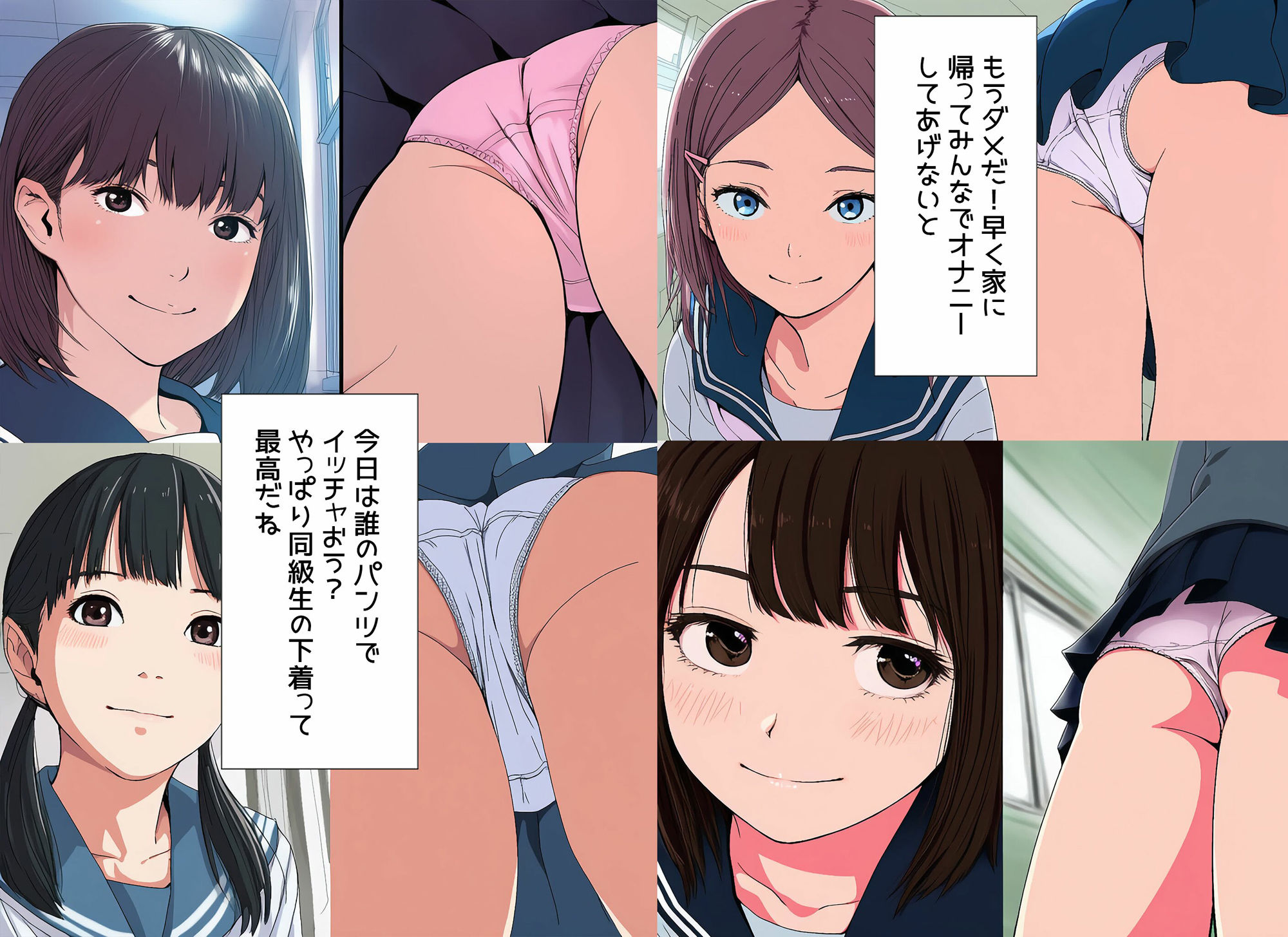 サンプル画像5:僕はクラスメイト全員の下着が見たい34  このローアングルこそが一番なんだ編(日替わりさん) [d_673938]