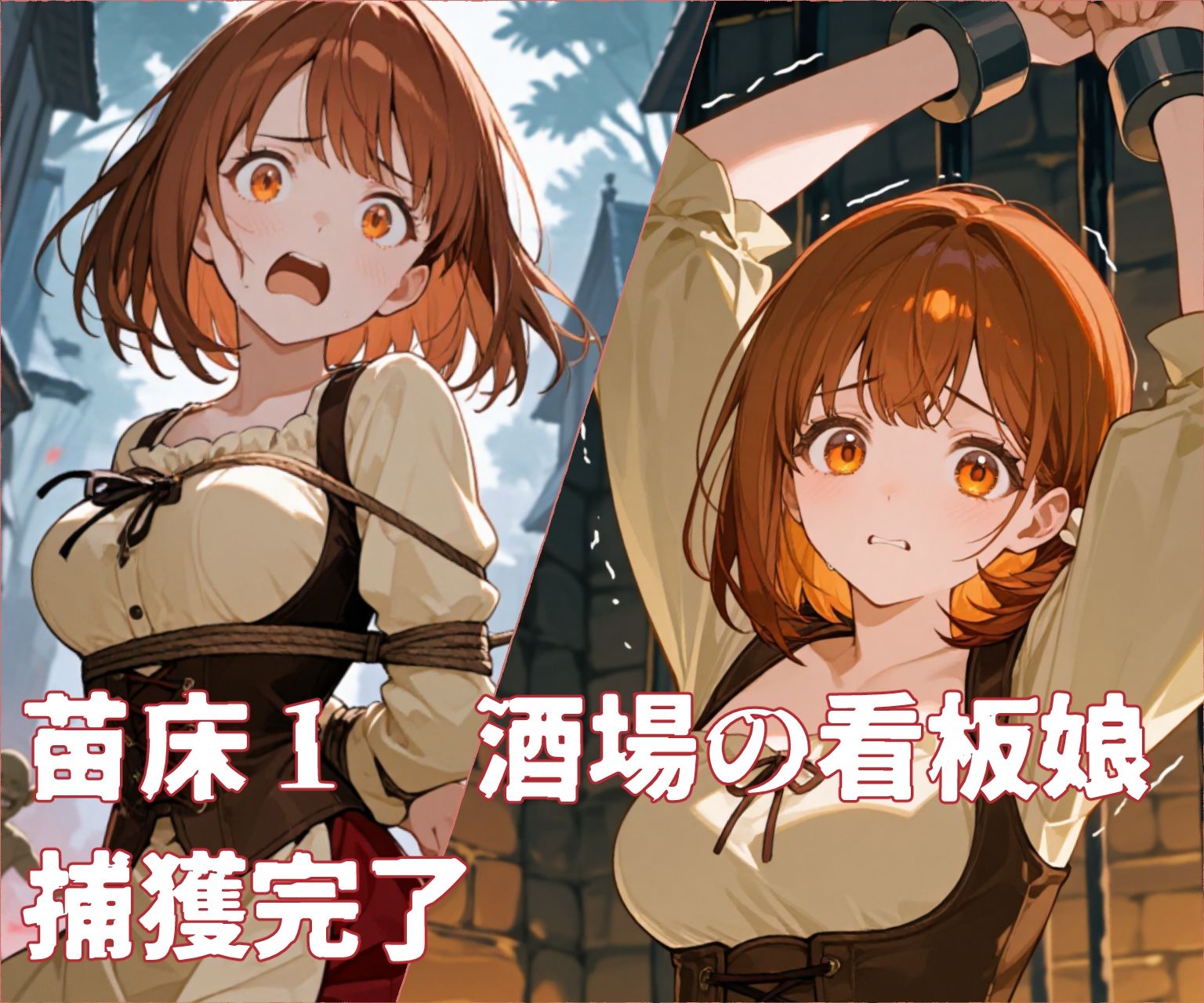 苗床捕獲 ゴブリンの大群に侵略された街。 戦利品として連れ去られた娘たち えすおー エロ画像4