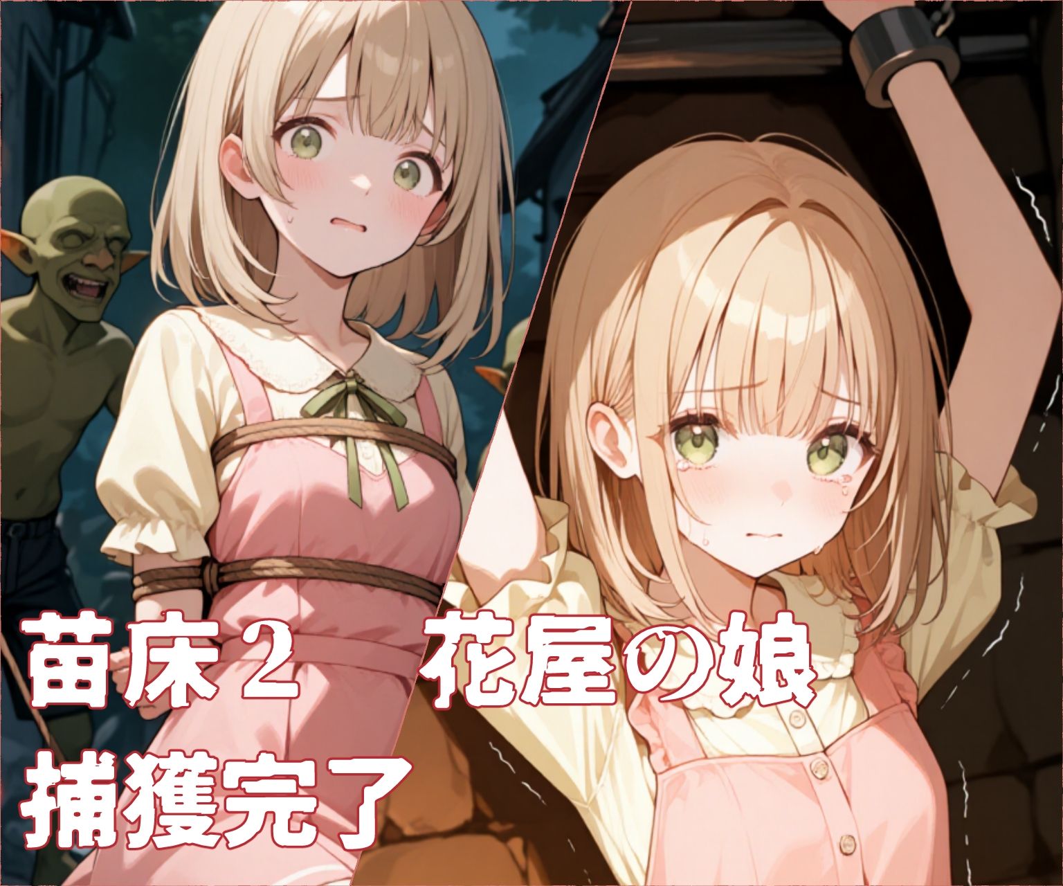 苗床捕獲 ゴブリンの大群に侵略された街。 戦利品として連れ去られた娘たち えすおー エロ画像5