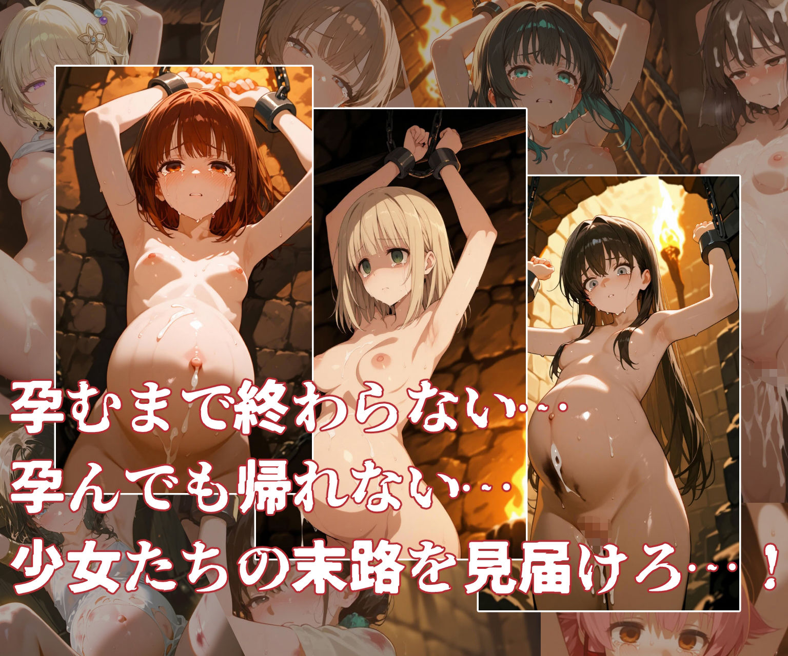 苗床捕獲 ゴブリンの大群に侵略された街。 戦利品として連れ去られた娘たち えすおー エロ画像10