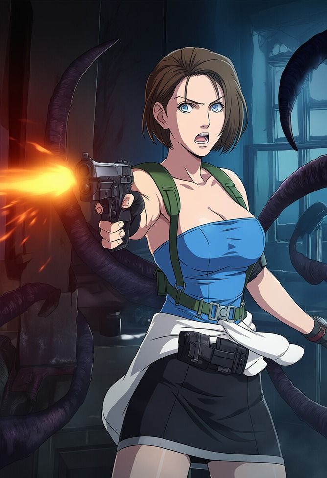 サンプル画像4:ジル vs ぬるぬる触手(Nakki_触手・ヒロピン) [d_674035]