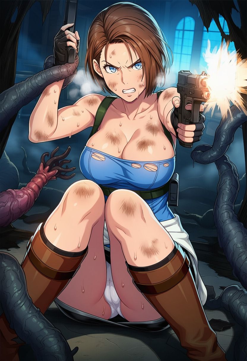 サンプル画像5:ジル vs ぬるぬる触手(Nakki_触手・ヒロピン) [d_674035]