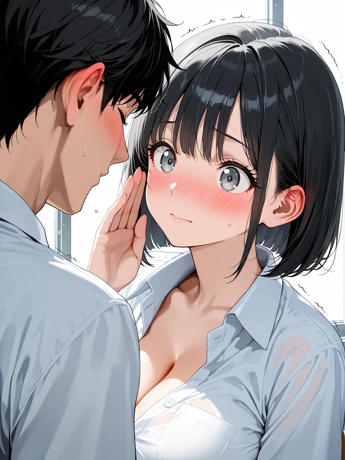 サンプル画像4:【AI学園喜ばれ部】部長と教室でHして中だししたら喜ばれた(AI学園喜ばれ部) [d_674195]