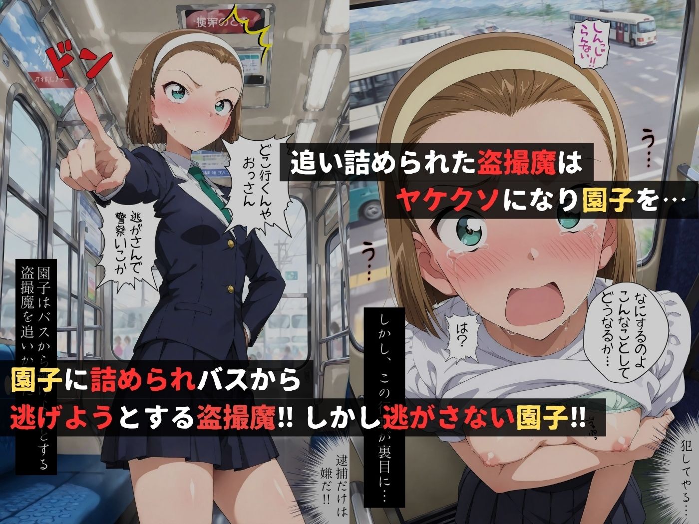 サンプル画像2:痴●バス〜パンツ盗撮を注意しただけなのに〜鈴木●子編(violence  boy) [d_674251]