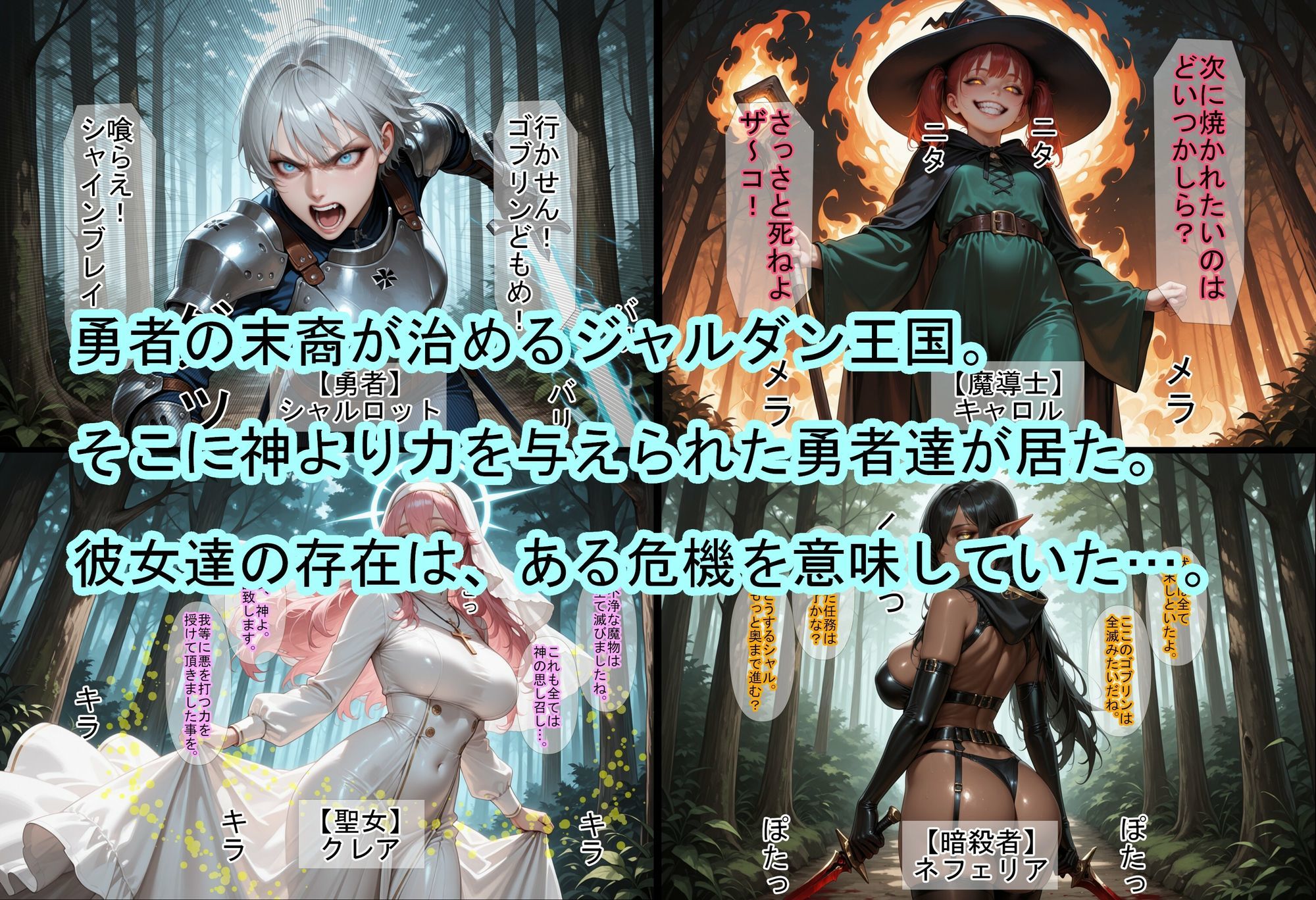 サンプル画像1:ゴブリン王の帰還〜蹂躙されし王国〜(魔術師プロトン2D) [d_674260]