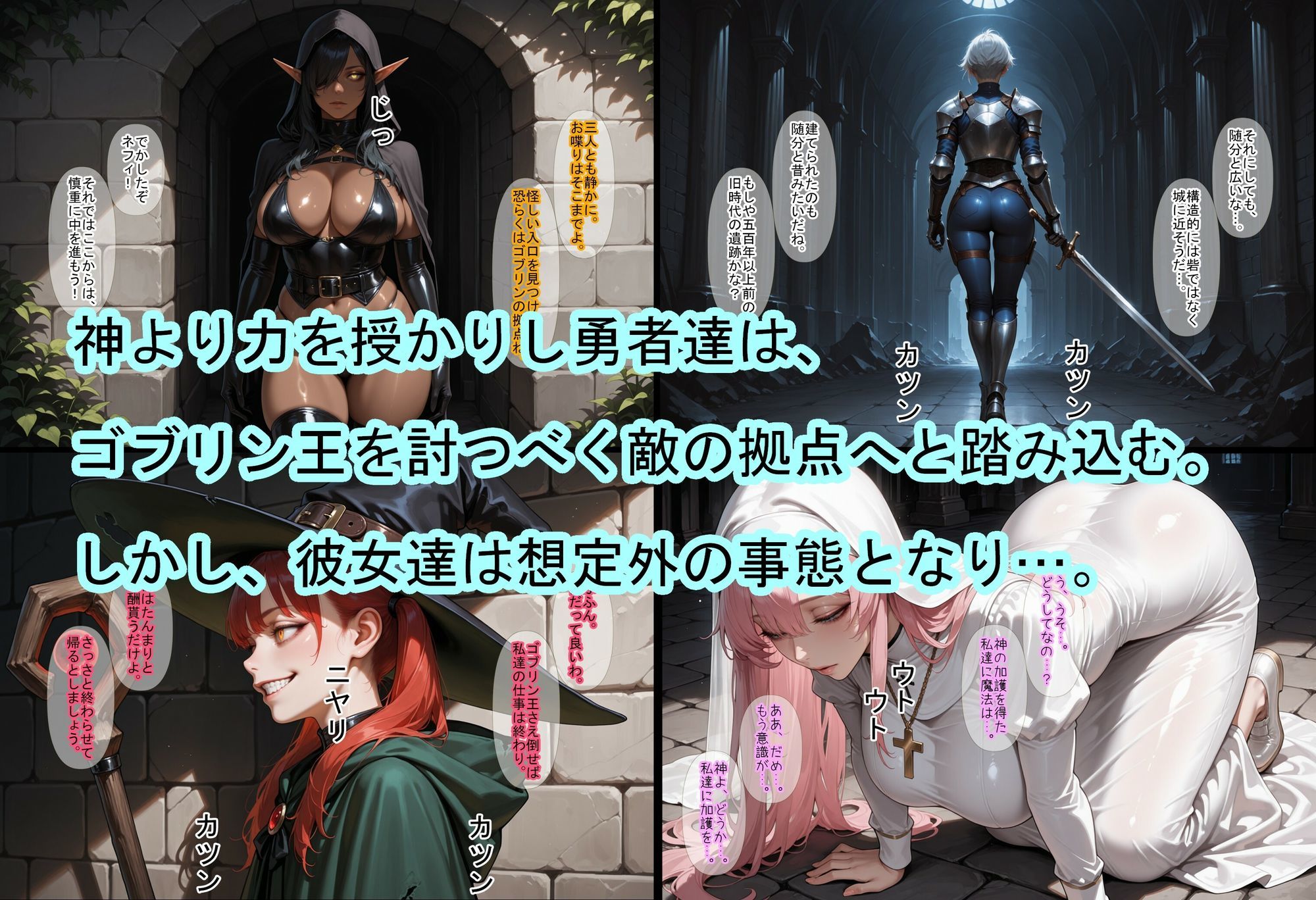 サンプル画像3:ゴブリン王の帰還〜蹂躙されし王国〜(魔術師プロトン2D) [d_674260]