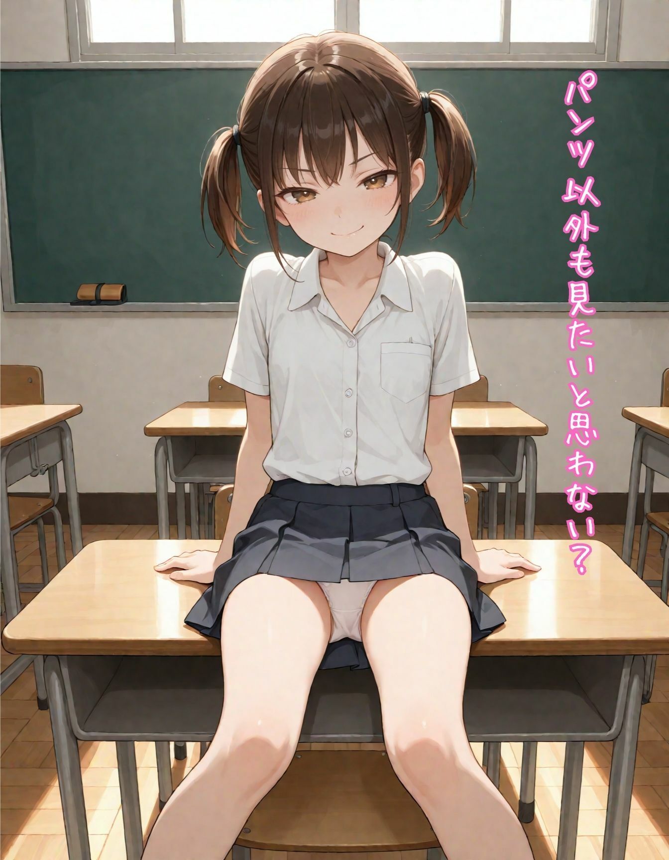 貧乳ちっぱい女子校生童貞大好きツンデレビッチ えいあい屋 エロ画像3