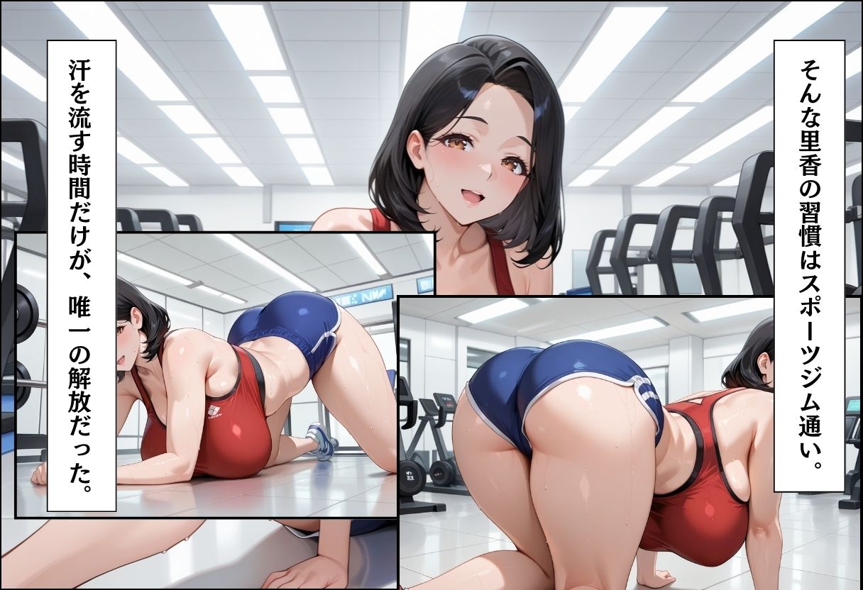 サンプル画像4:人妻キラーの俺が友達の爆乳ママを中出しで落とす話 〜ジム通い人妻編〜(週末の背徳者) [d_674288]