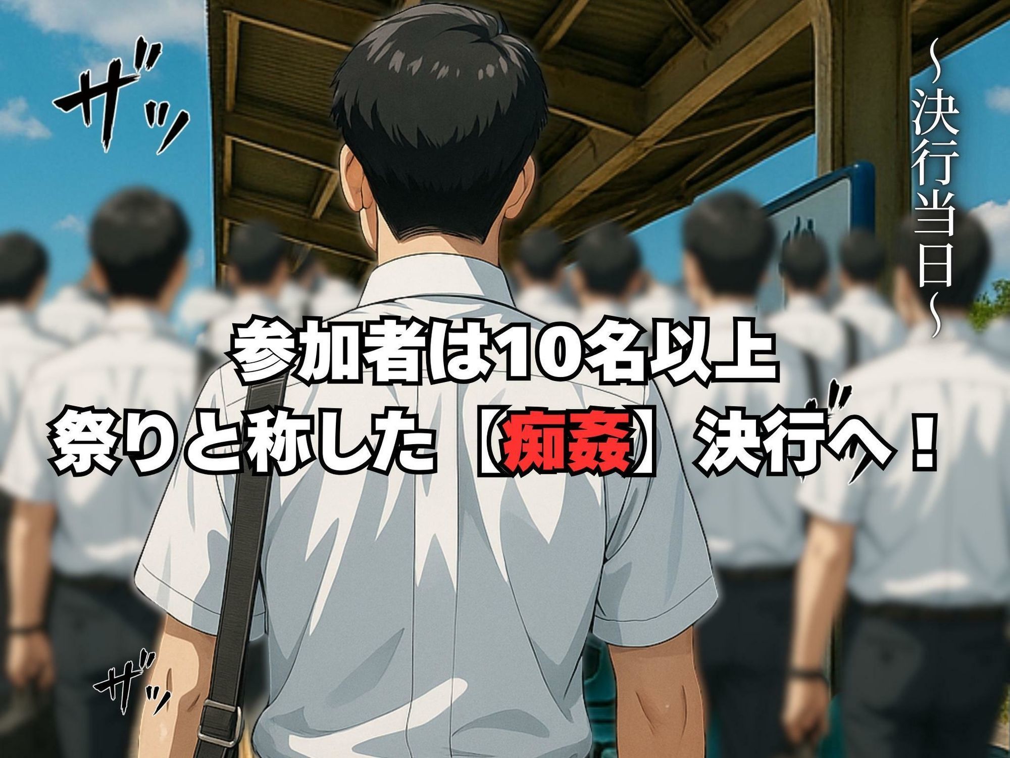 サンプル画像6:【新感覚同人作品】掲示板で集まった男達が巨乳ヒロインをハメ撮り投稿！ゲスの極みの一部始終「痴姦したったw」(まんきん) [d_674369]