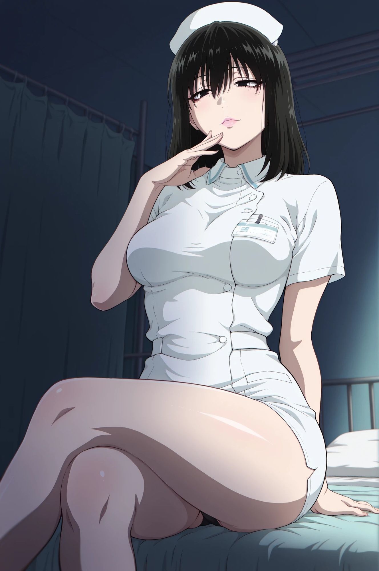 サンプル画像1:よふかし風味  表情を変えない看護師(ぬこの営み) [d_674386]