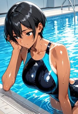 サンプル画像2:競泳水着女子4(ワド鈴木) [d_674413]