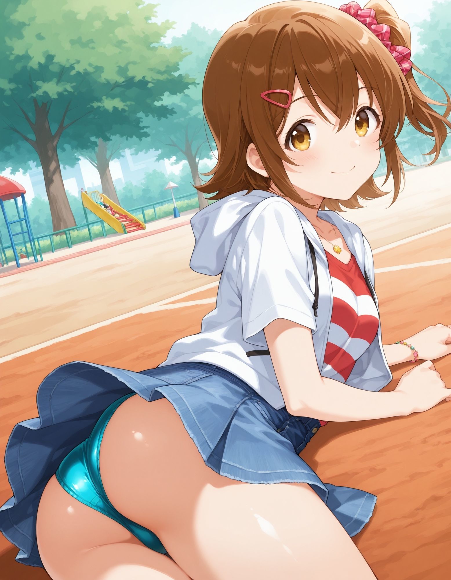 【エロ漫画】春〇未来のパンチラ〜私服編〜2