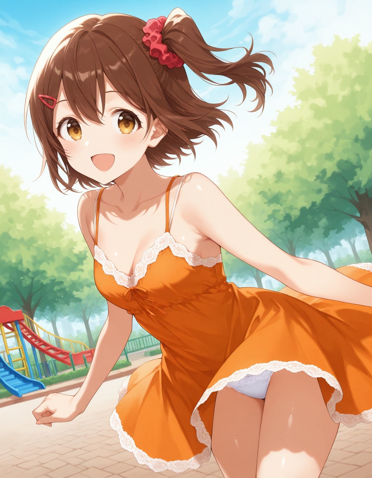 【エロ漫画】春〇未来のパンチラ〜私服編〜3