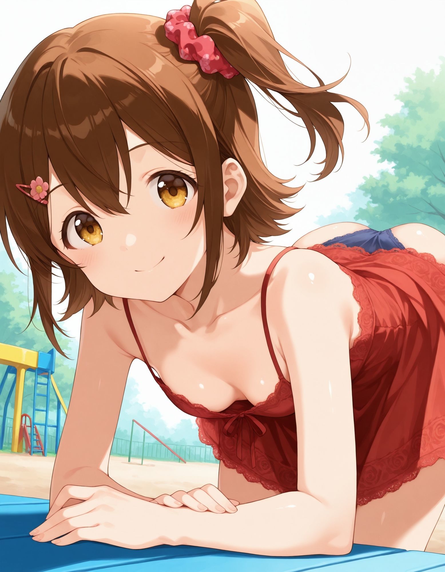 【エロ漫画】春〇未来のパンチラ〜私服編〜4