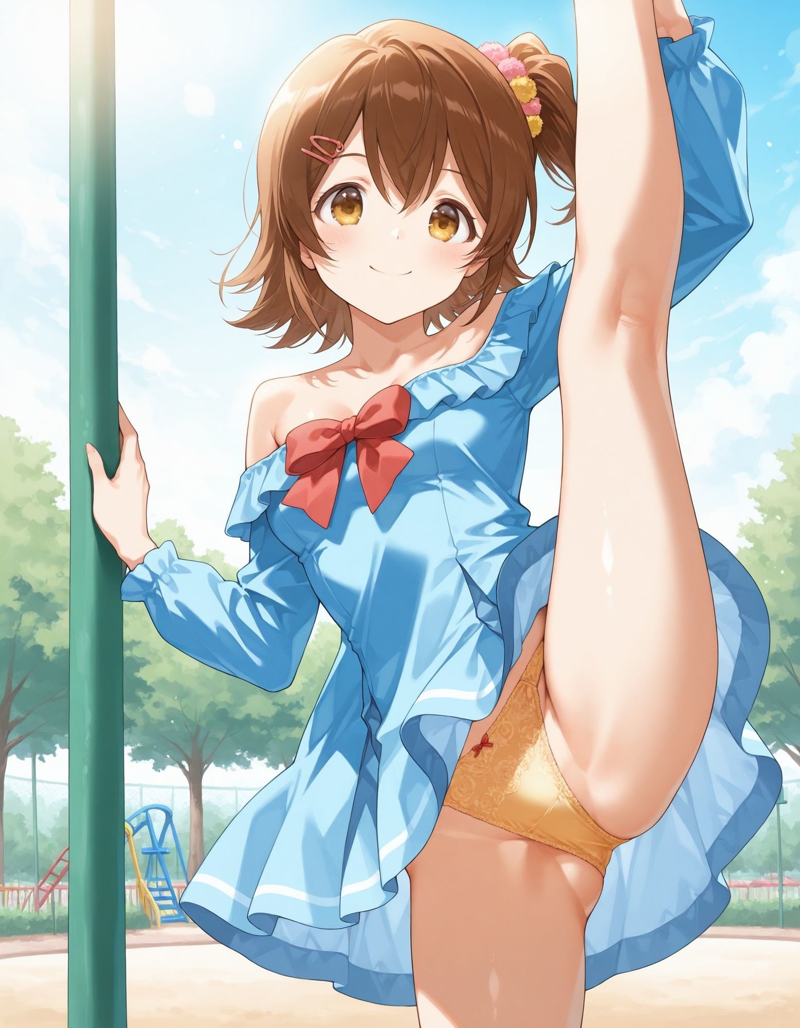 【エロ漫画】春〇未来のパンチラ〜私服編〜7