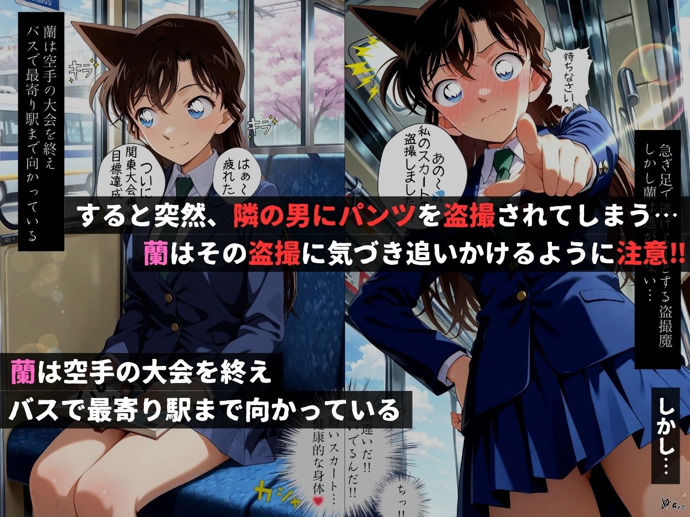 サンプル画像1:痴●バス〜パンツ盗撮を注意しただけなのに〜毛●蘭編(violence  boy) [d_674477]