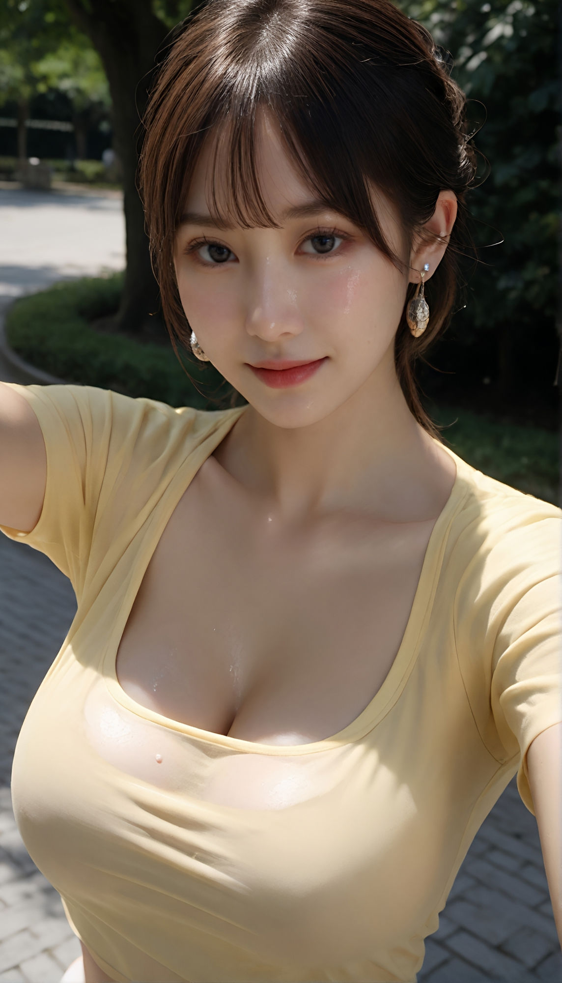 サンプル画像3:汗とTシャツ(わにさんわにわに) [d_674481]