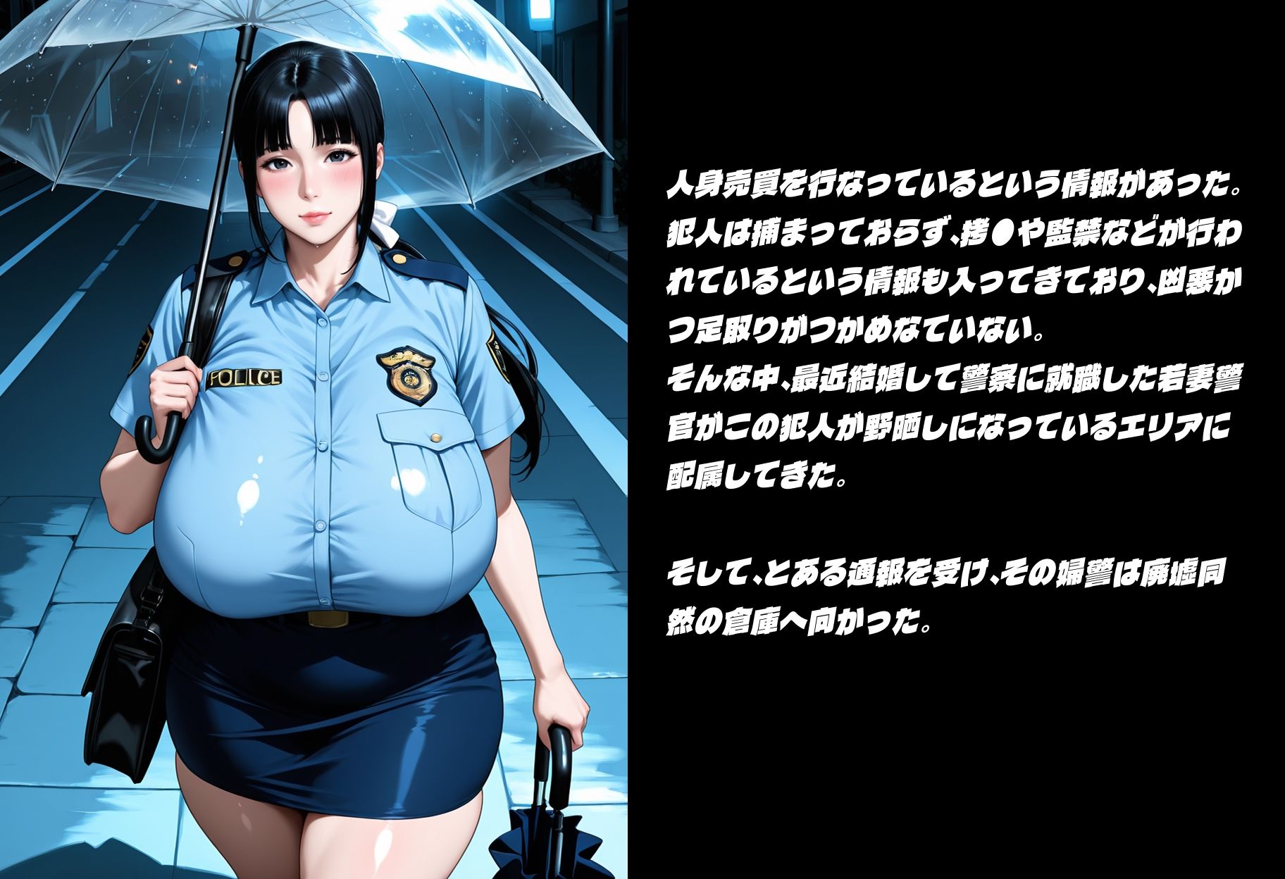 サンプル画像1:婦警監禁 新米若妻警官が犯人に捕まった！(メインおかず研究所) [d_674564]