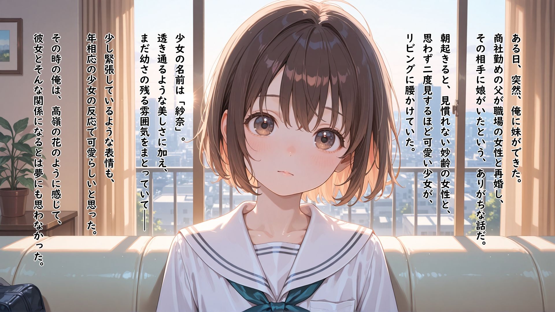 突然家族になった超可愛い義妹が清楚な顔に似合わずエッチな恰好で俺を挑発してくる 画像1