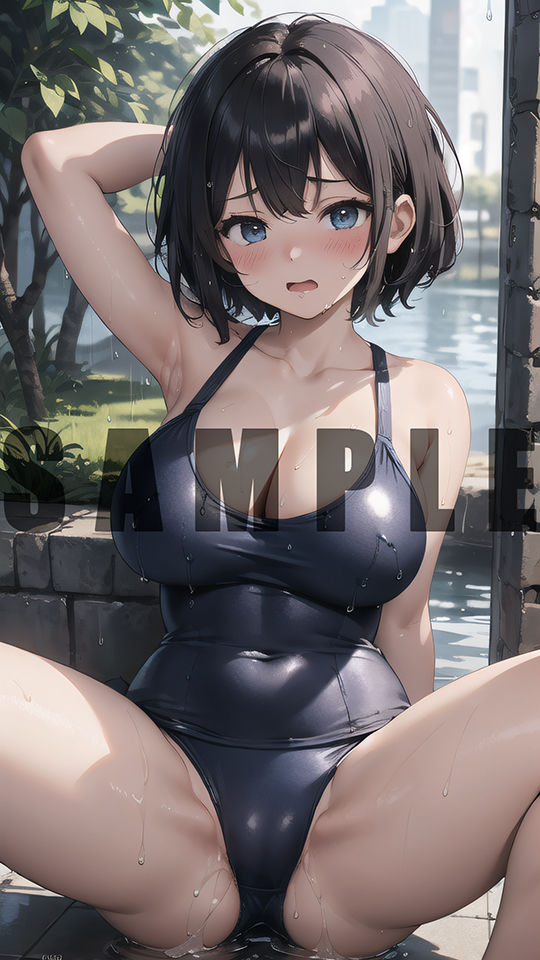 次回作でヤリチンに処女を奪われる清楚系黒髪ショートカット巨乳美少女のグラビア写真集5