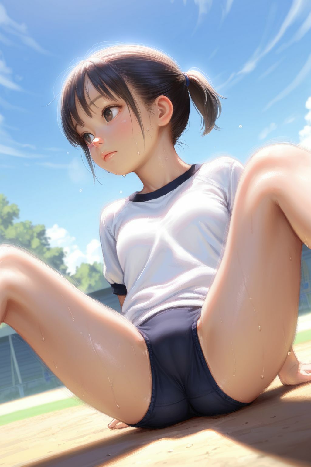 身体の発育が早い女の子:体操着女子 サンプル画像 4