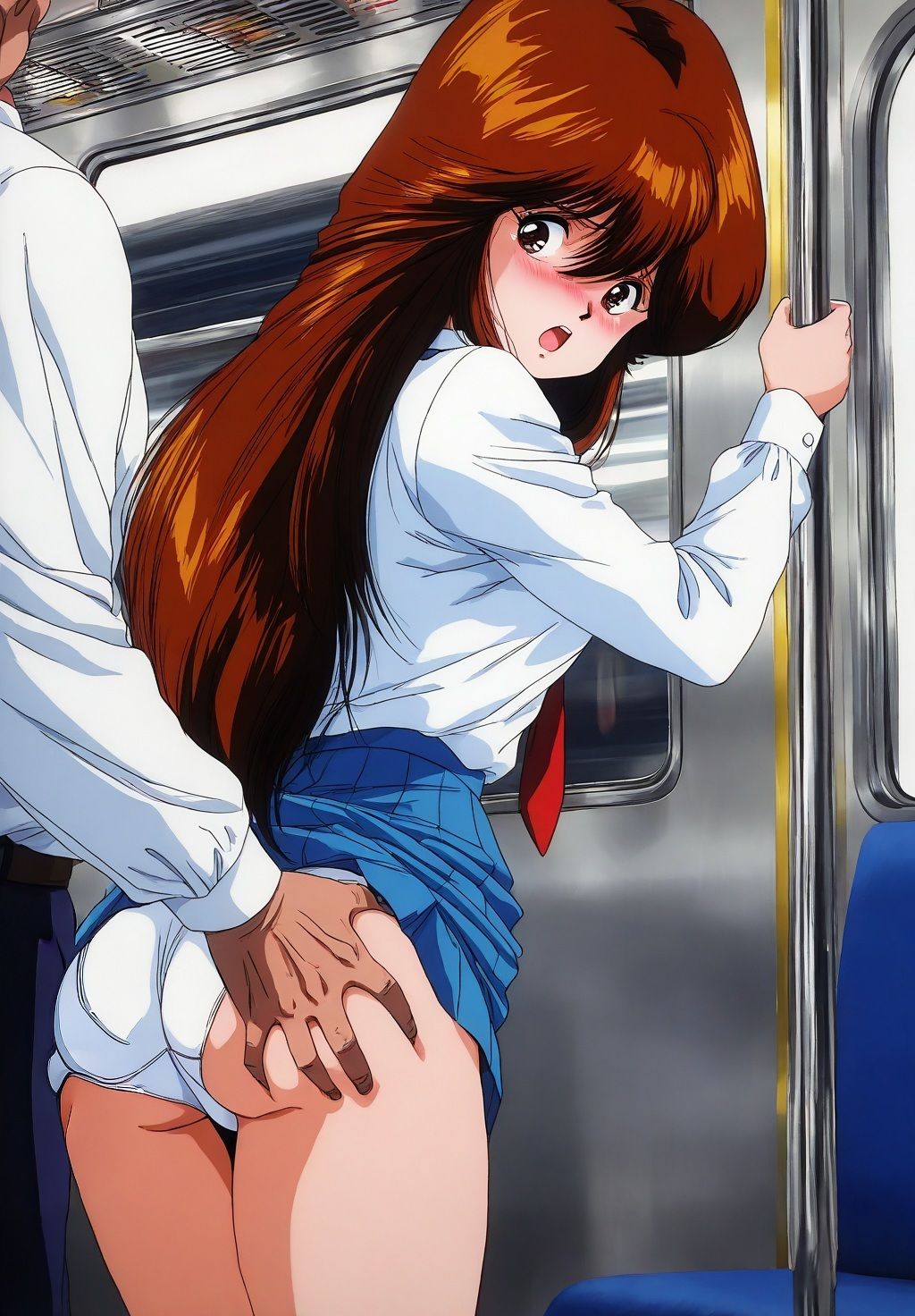 通学電車で痴●セックスで処女喪失  河合伊●菜 画像6