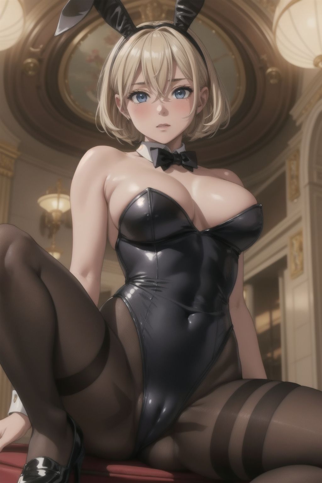 サンプル画像2:ブロンドショートのバニー(長ネギ粘菌) [d_675039]