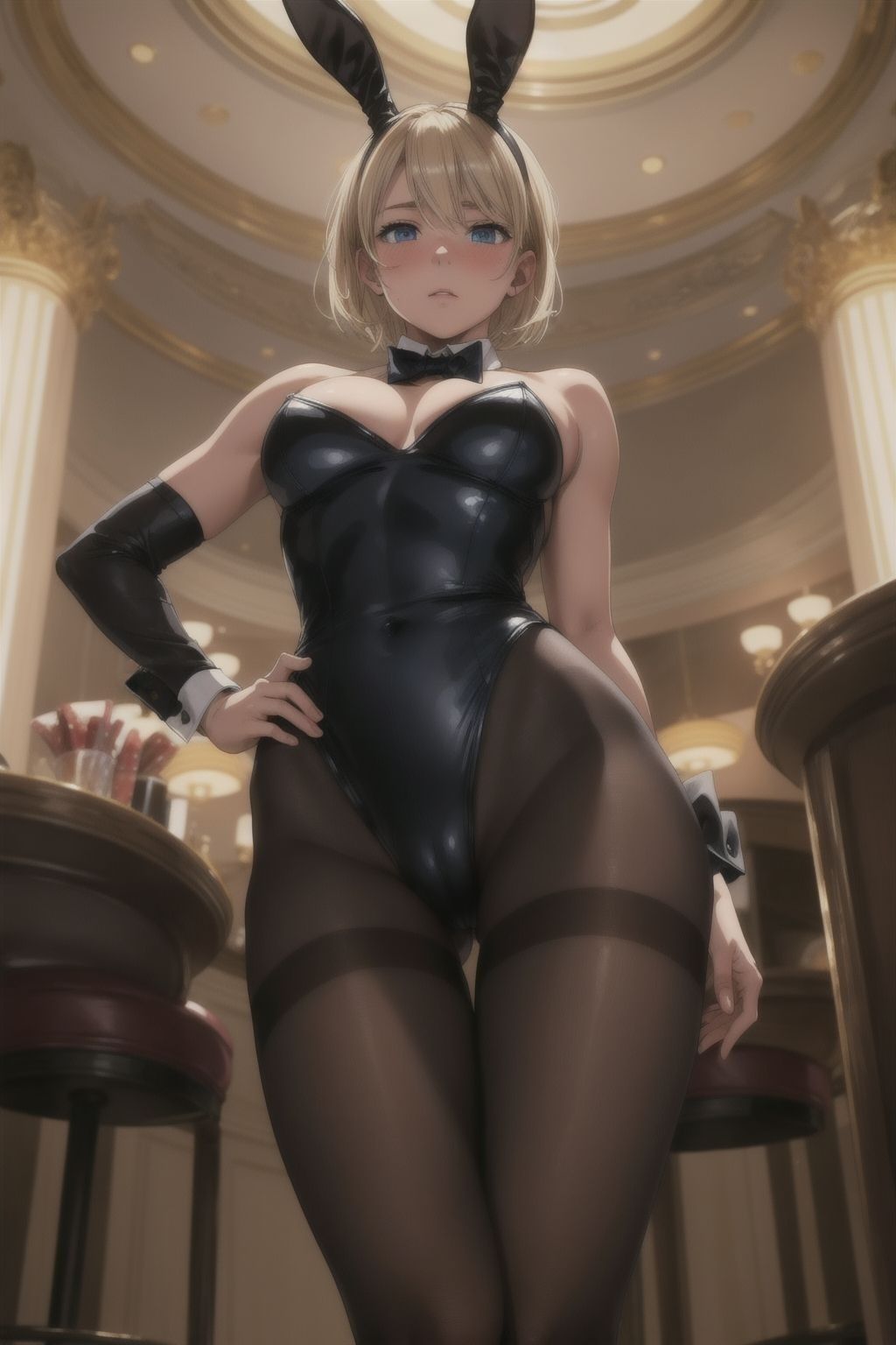 サンプル画像4:ブロンドショートのバニー(長ネギ粘菌) [d_675039]