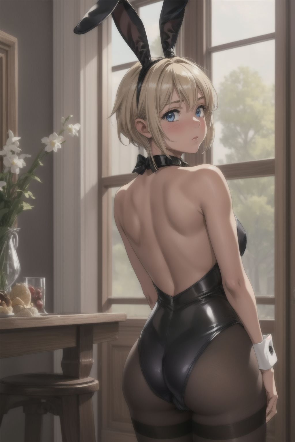 サンプル画像5:ブロンドショートのバニー(長ネギ粘菌) [d_675039]