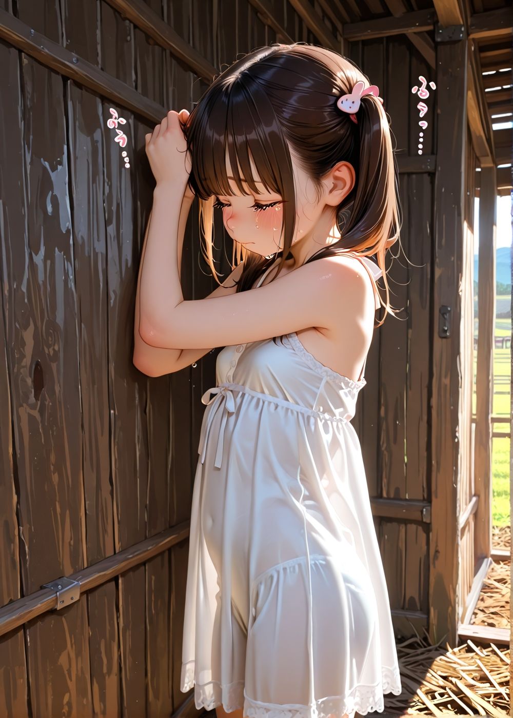 妹が小屋で無〇やり種付けセックスされた 画像1