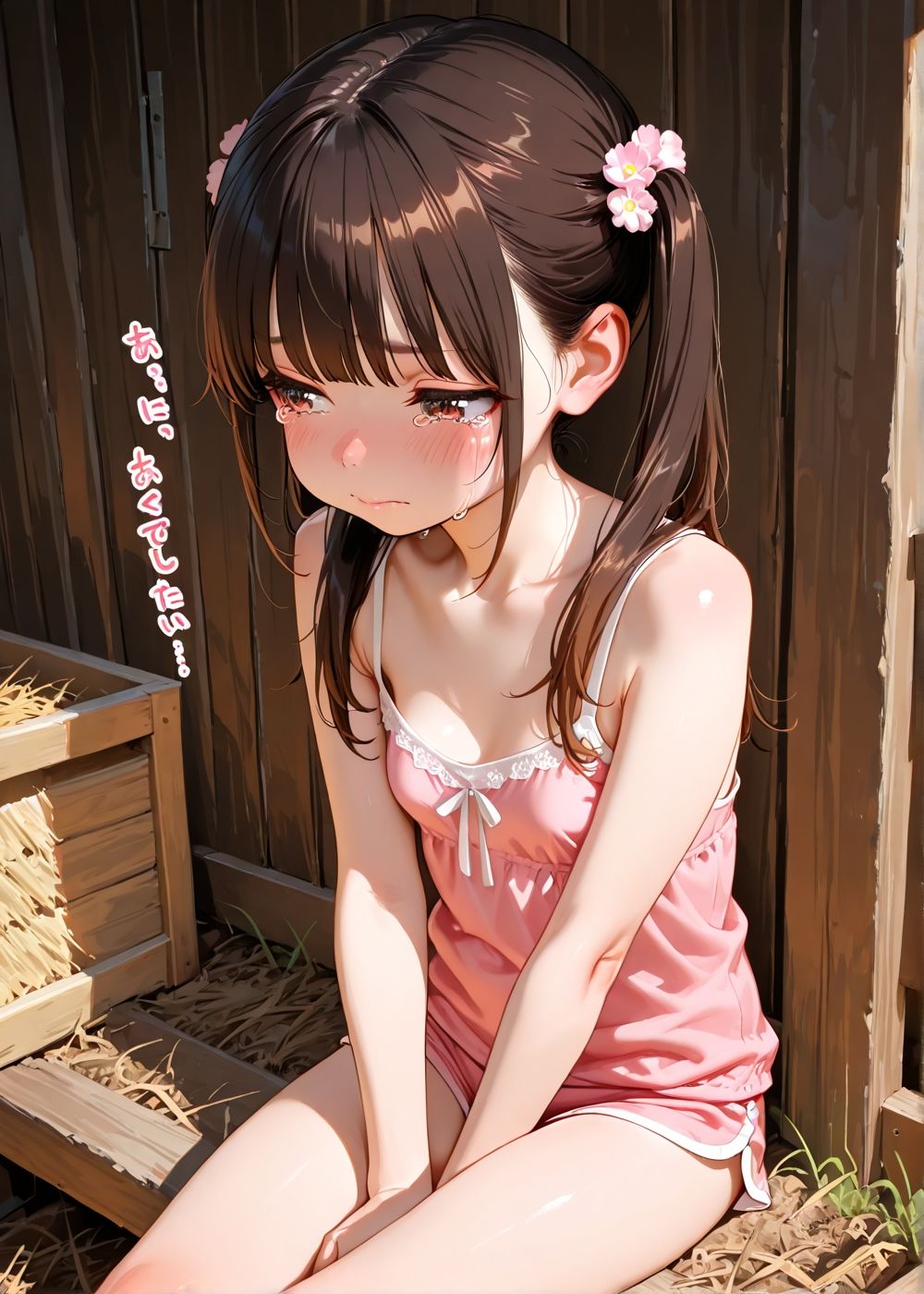 妹が小屋で無〇やり種付けセックスされた 画像9