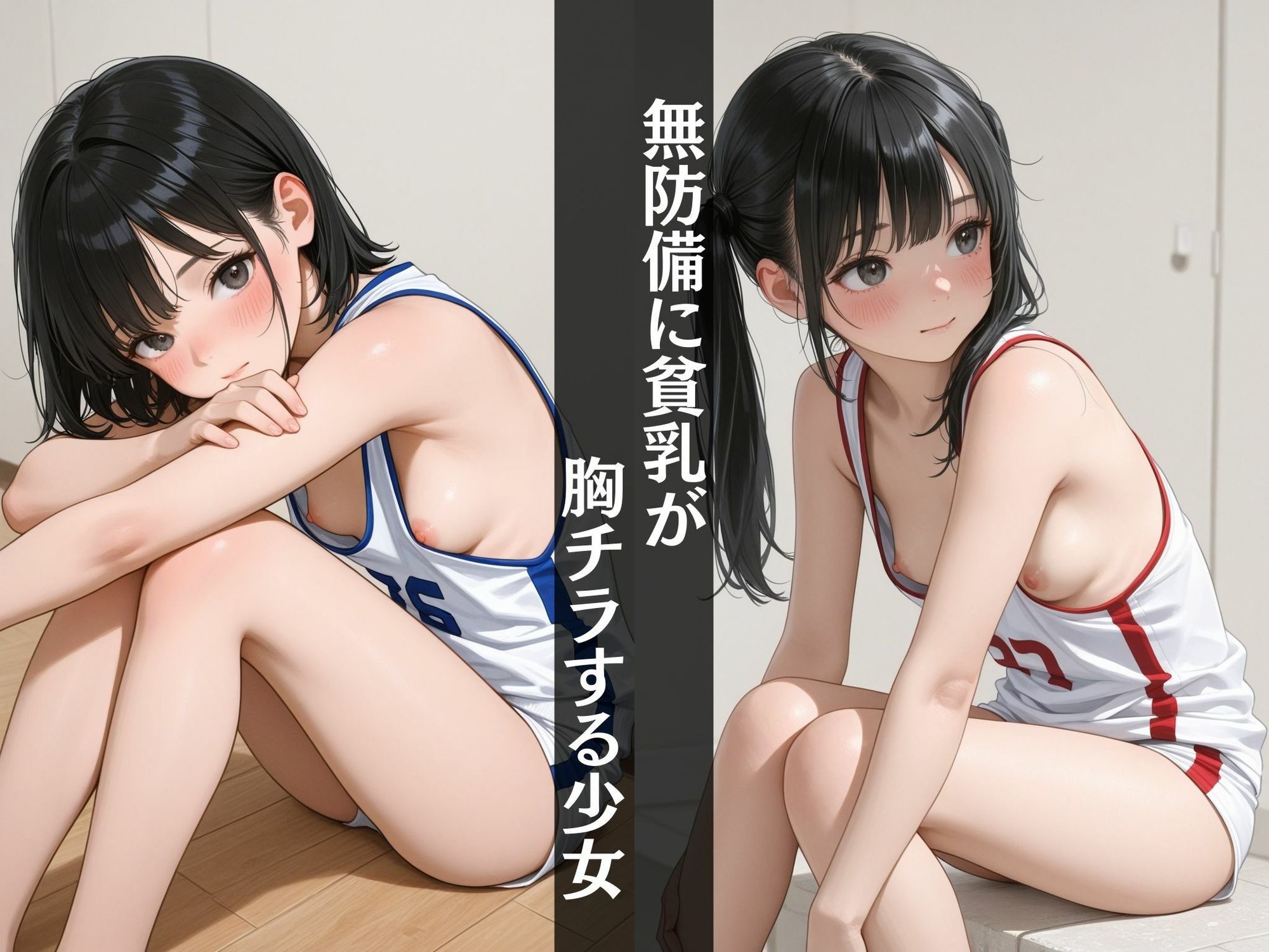 【むねチラ】 ちっぱい晒して公開性交!〜スポユニから見える乳首に勃起〜 - hitomi raw無料エロ漫画(同人誌)サンプル画像 002