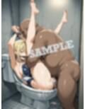 イヴリンが種付けおじさんに競泳水着で犯●れるCG集