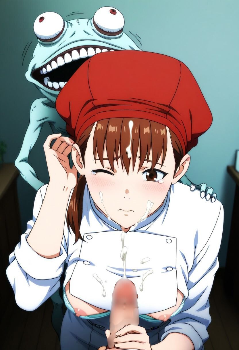 サンプル画像1:『呪術○戦』パン屋の店員の女の子がバケモノに襲われてしまう、、、まとめ(リアルを届け隊) [d_675456]