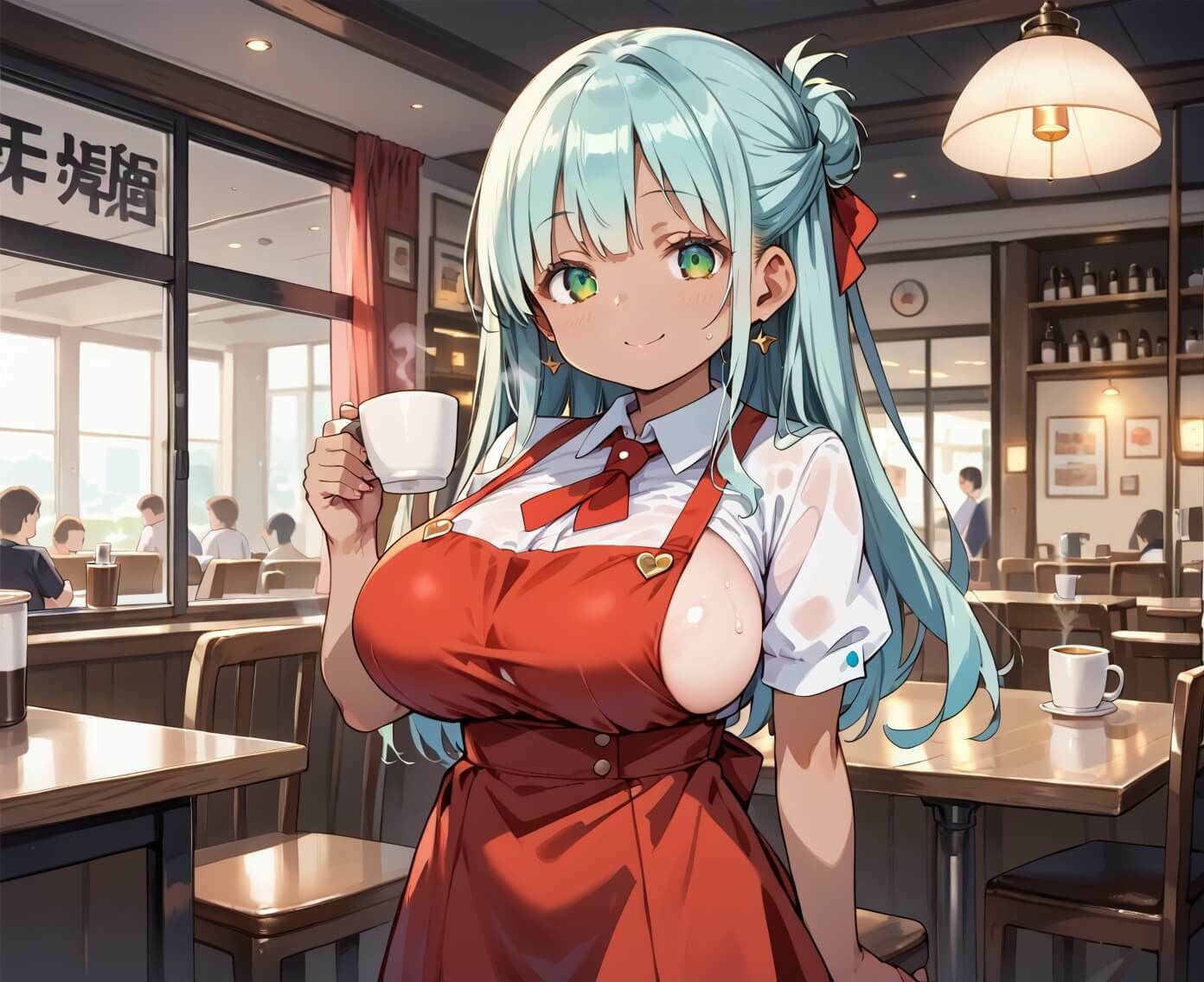 サンプル画像1:珈琲1杯でヤれるカフェ2！110枚(ぷるぷる養成所) [d_675507]