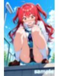 おパンツ拝見イラスト集 〜セーラー服女子校生・しゃがみパンチラ編〜
