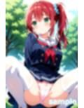 おパンツ拝見イラスト集 〜セーラー服女子校生・しゃがみパンチラ編〜