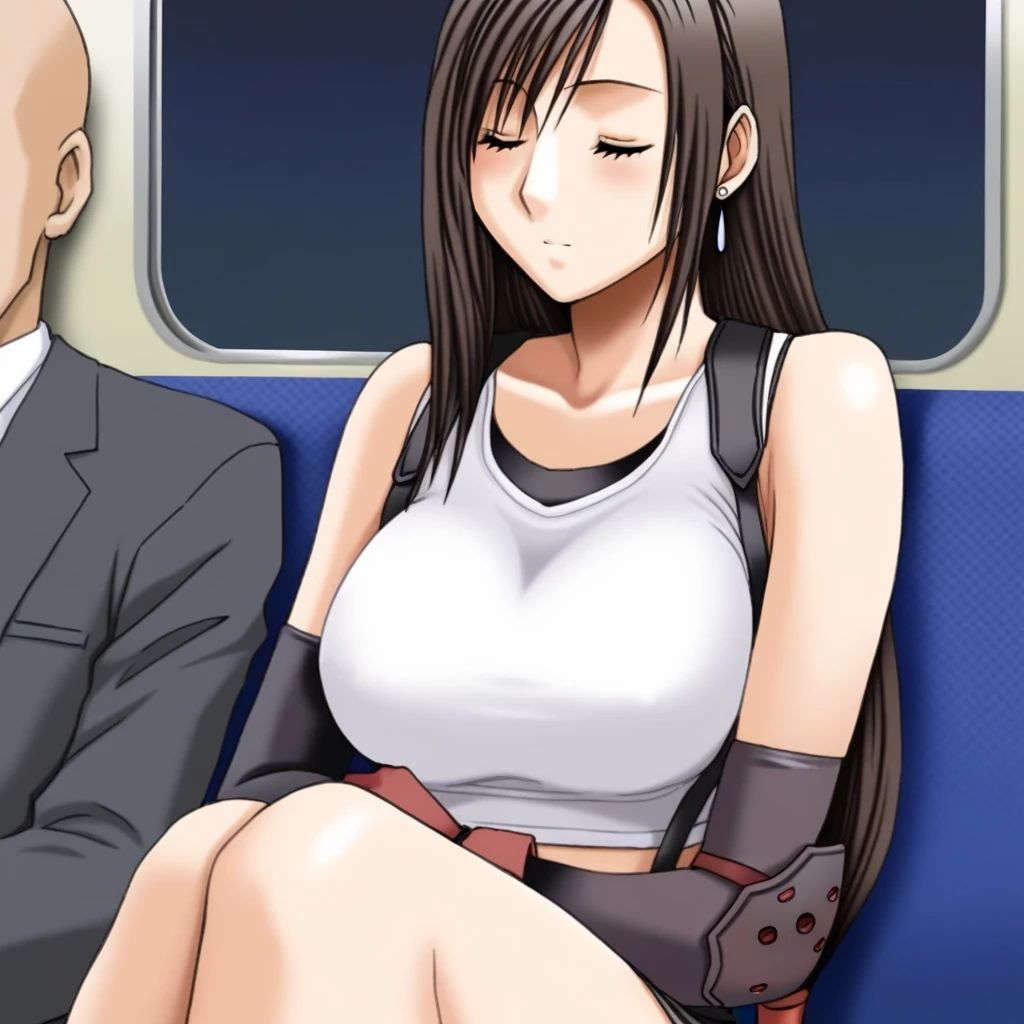 サンプル画像1:ティ〇ァ【睡眠痴●】(ぺったんこAI) [d_675756]