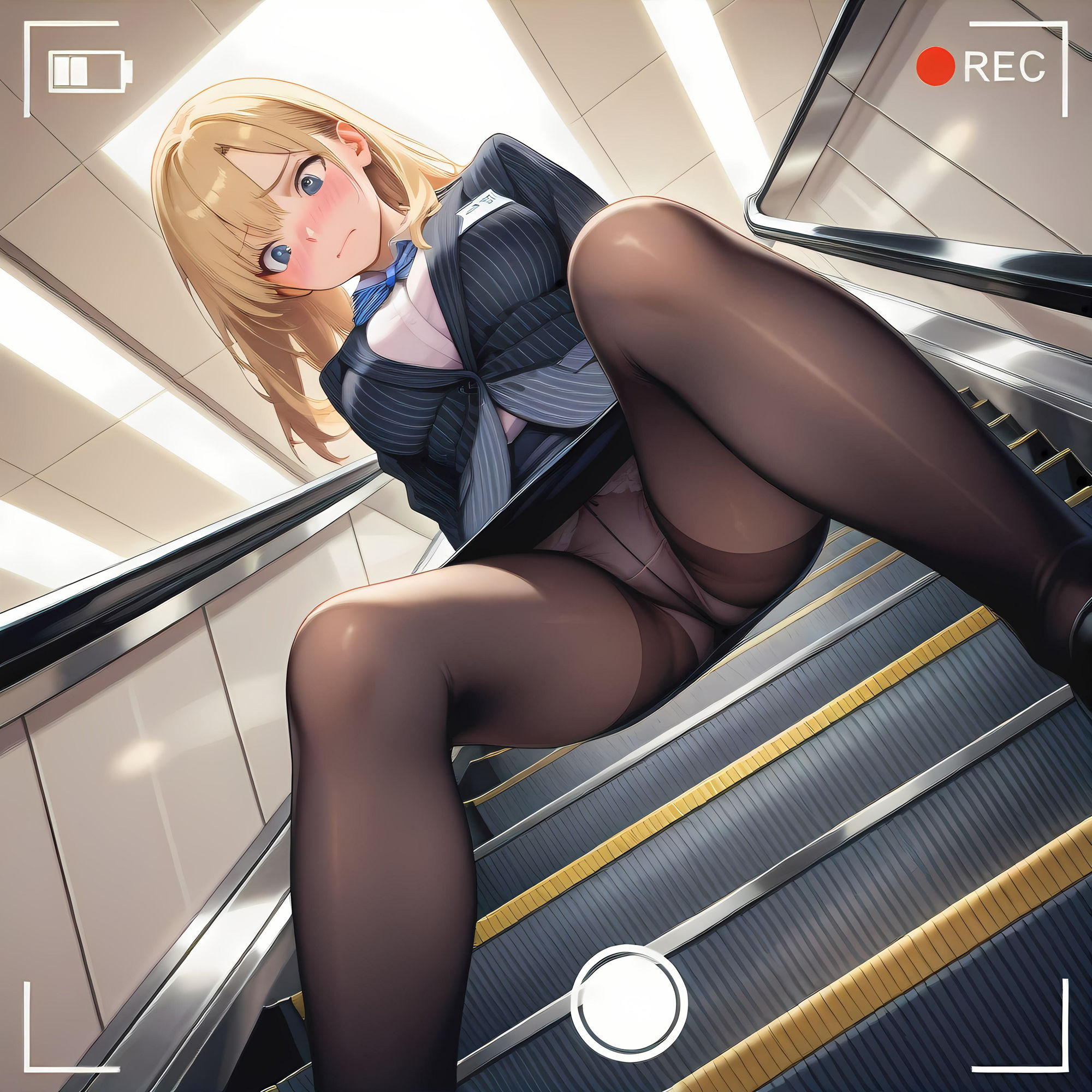 AIイラスト OL（オフィスレディ）フェティシズム『階段』と『エスカレーター』 画像8