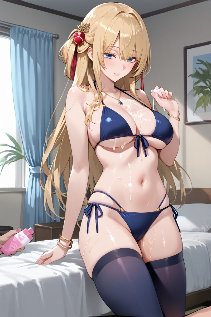 金髪美女とあまあま中出しえっち 画像1