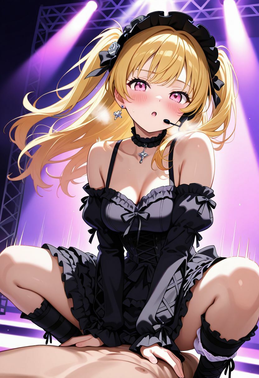 サンプル画像4:『リボンの奥の誘惑。』 ノア@崩れる限界ステージ 金髪の堕天使系アイドル。(ぴぴ倶楽部) [d_676267]