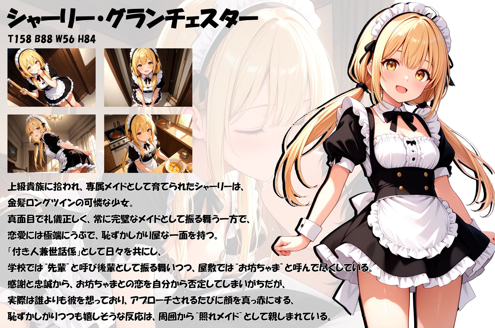 サンプル画像1:拾われメイドのシャーリー 坊ちゃまの求婚を断ったらデキ婚狙いで夜まで孕ませる勢いでエッチされちゃったお話(えっちなメイド喫茶) [d_676386]